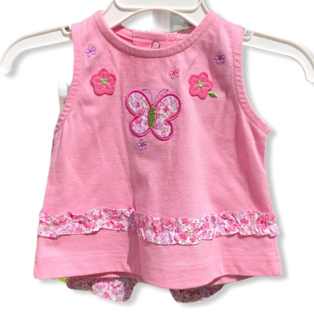 6 Month NWT Agabang Pink Floral Tee & Shorts Set Y2K
